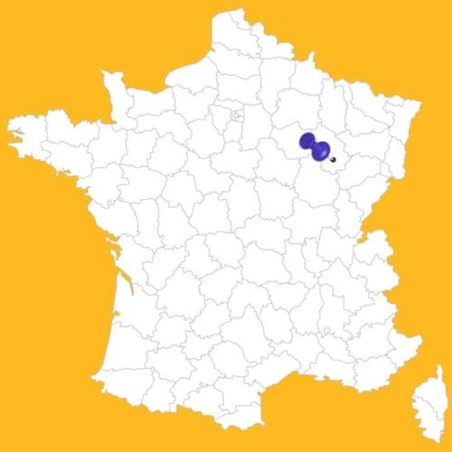 Quelle est la ville située à cet emplacement sur la carte de France ? 