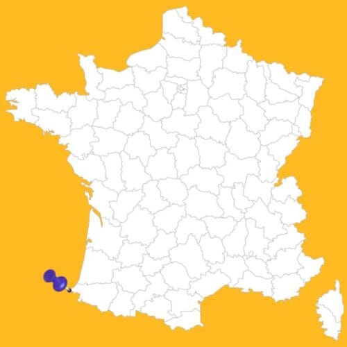 Laquelle de ces villes française correspond au point sur la carte ? 