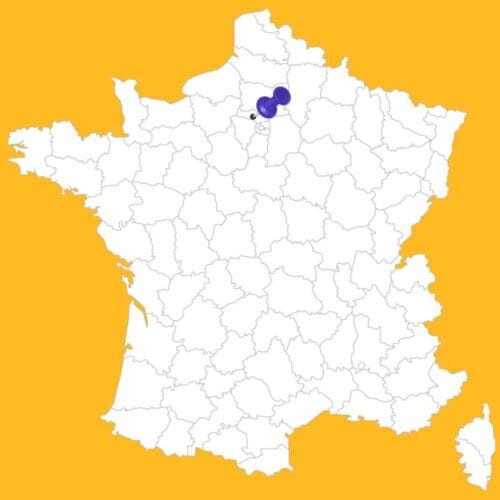 Laquelle de ces villes correspond au point sur la carte de France ? 