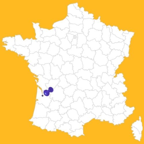 Quelle ville est située à cet endroit de la carte de France ? 