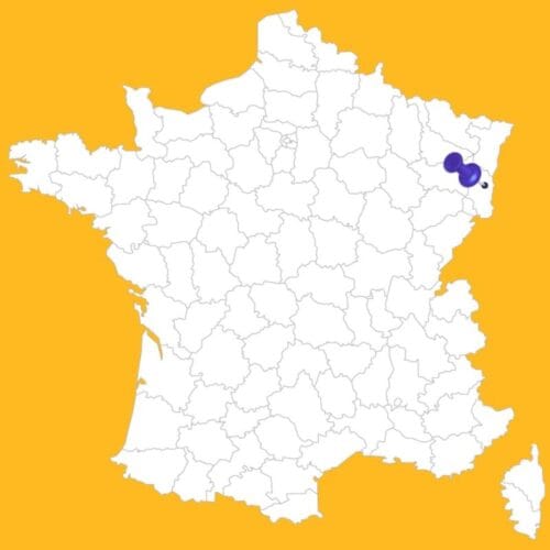 Quelle ville est située à cet endroit de la carte de France ? 