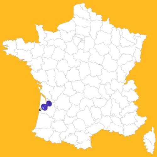 A quelle ville correspond le point sur la carte de France ? 