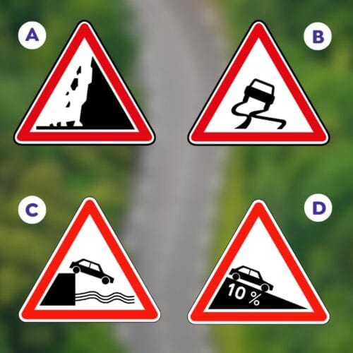 Lequel de ces 4 panneaux n'est généralement pas utilisé dans le même contexte que les 3 autres ? 