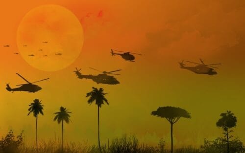L'intrigue de quel film de guerre ne se déroule pas durant la guerre du Vietnam ? 
