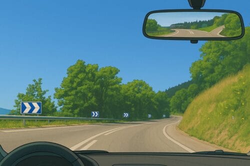 Les panneaux à chevrons nécessitent un ralentissement du conducteur. Vrai ou faux ? 