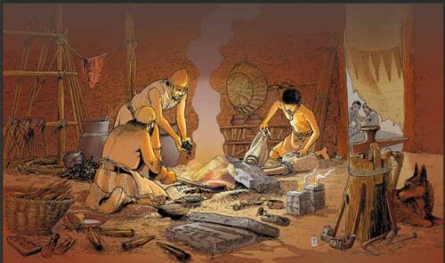 L'âge du bronze précède l'âge de fer en termes de période archéologique. Vrai ou faux ? 