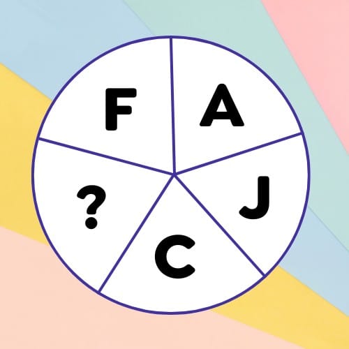En suivant la logique, quelle lettre doit venir remplacer le point d'interrogation sur l'image ? 