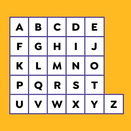 Quelle lettre se trouve deux lettres au-dessus de la lettre deux lettres à gauche de la lettre immédiatement au-dessus de la lettre trois lettres à droite de Q ? 