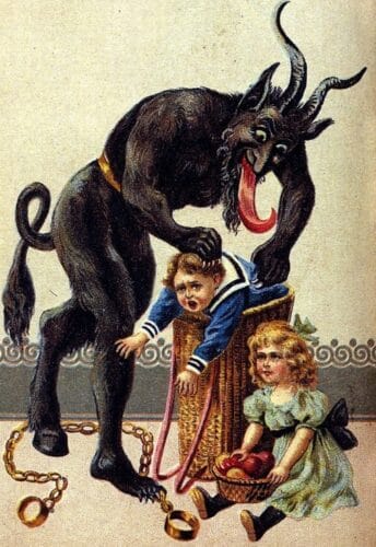 Quel est le nom des créatures mi-chèvre mi-démons, chargées de punir vers Noël les enfants qui se sont mal conduits en Autriche et en Bavière ? 