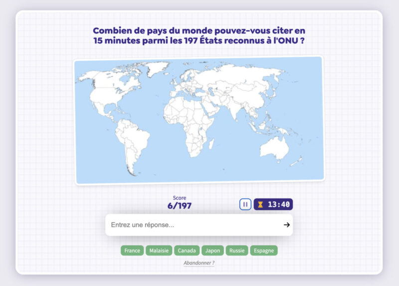 Nouveau jeu : Le Chrono Challenge