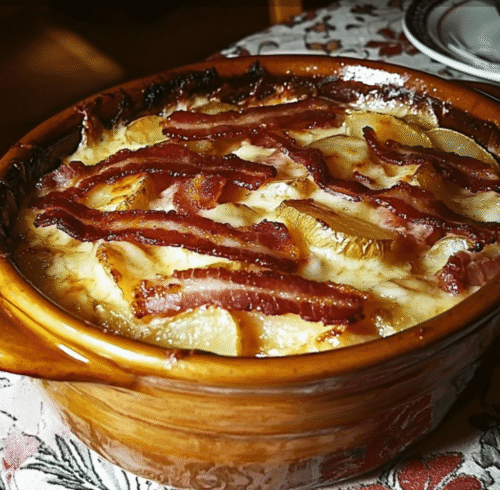 Quel est le nom de ce plat rustique montagnard des Vosges à base de pommes de terre, lardons et oignons ? 