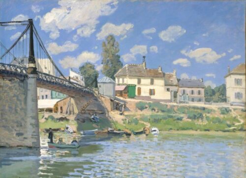 Qui est le peintre de la toile Le Pont de Villeneuve-la-Garenne ? 
