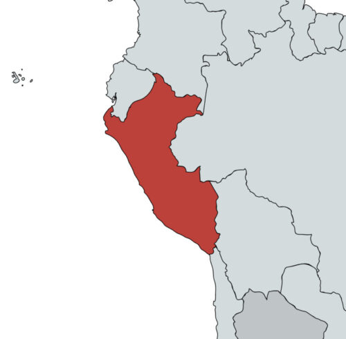 Quel est le pays du monde en rouge sur cette carte ? 