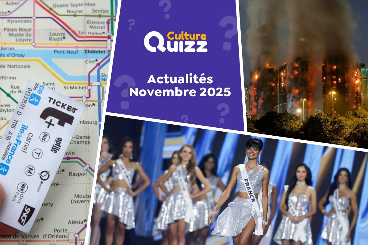 Quiz : Avez-vous bien suivi l'actualité de Novembre 2025 ? - Quiz Actualité marquante du mois de Novembre 2025 - Rétrospective