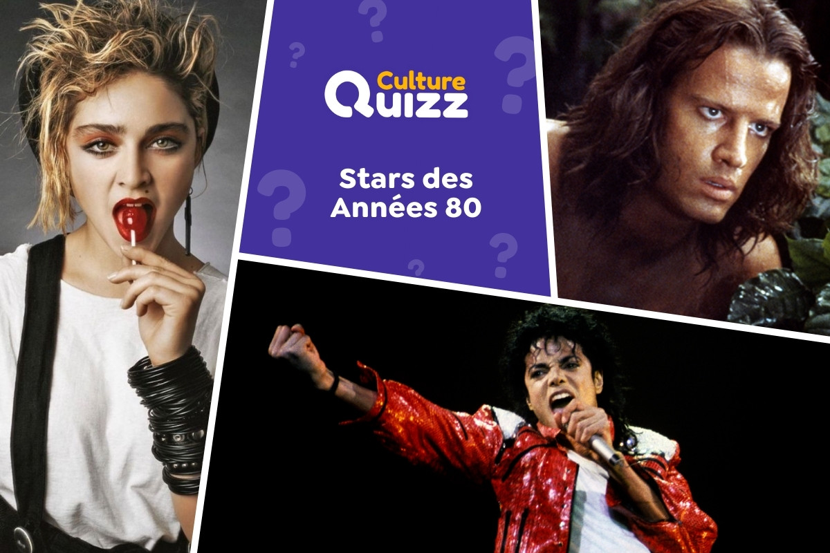 Quiz spécial Stars des années 80 - Stars des Années 80 - Ciné musique télé Sport - Quiz Années 80