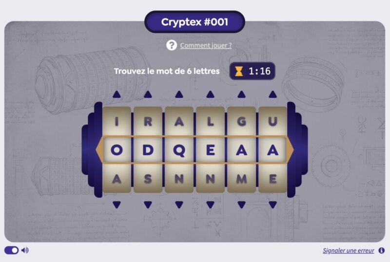 Percez les secrets du Cryptex, notre nouveau jeu quotidien