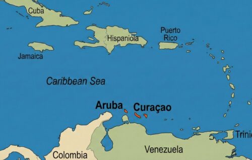 À quel État commençant par un P sont rattachées les îles antillaises Aruba et Curaçao ? 