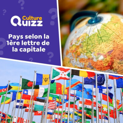 Identifiez les pays selon la premi&egrave;re lettre de la capitale - Quiz