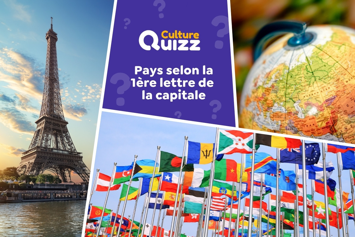 Quiz : Trouvez les Pays selon la première lettre de leur Capitale - Identifiez les pays selon la première lettre de la capitale - Quiz