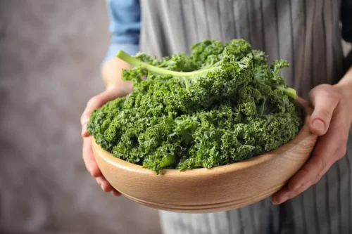 Quel est le nom en 4 lettres du chou vert frisé dont on cuisine les feuilles riches en vitamines ? 