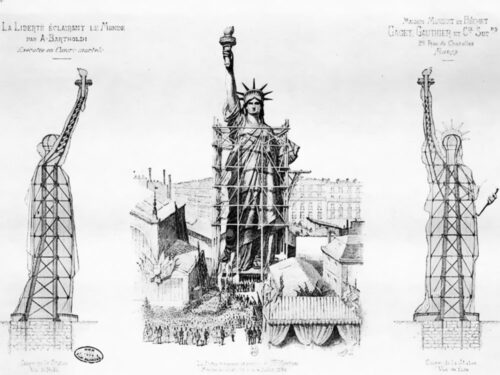 La construction de la tour Eiffel est antérieure à celle de la statue de la Liberté. Vrai ou faux ? 