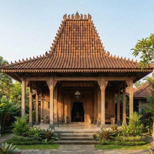 Quel est le nom de ce type de maison en bois traditionnelle d’Indonésie et qu’on retrouve notamment à Bali ? 
