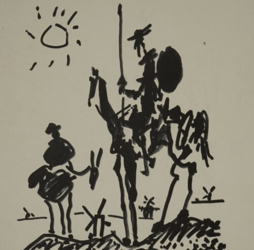 À quel artiste doit-on ce célèbre dessin qui représente Don Quichotte ? 