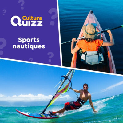 Quiz spécial sur les sports qui se pratiquent dans l'eau comme le surf ou la planche à voile.