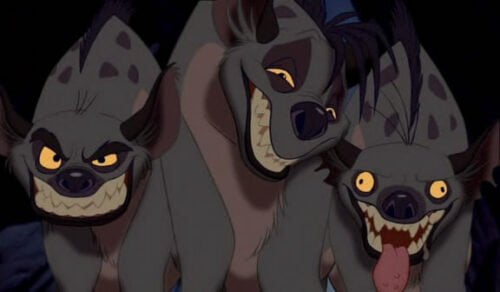 Dans Le Roi Lion, quels noms portent les 3 hyènes de Scar ? 
