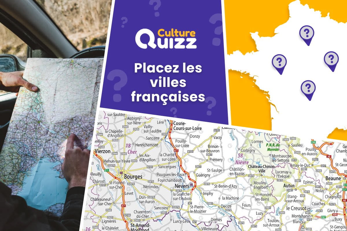 Quiz : Situez les Villes de France - Difficile - Placez correctement les villes françaises sur une carte - Quiz géographie