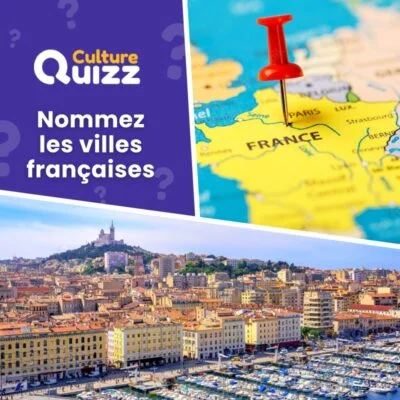 Nommez les villes de France sur la carte - Quiz Géographie française