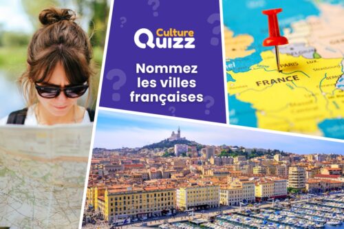 Nommez les villes de France sur la carte - Quiz Géographie française