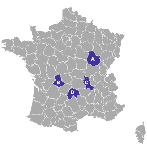 Lequel de ces départements est le Cantal ?