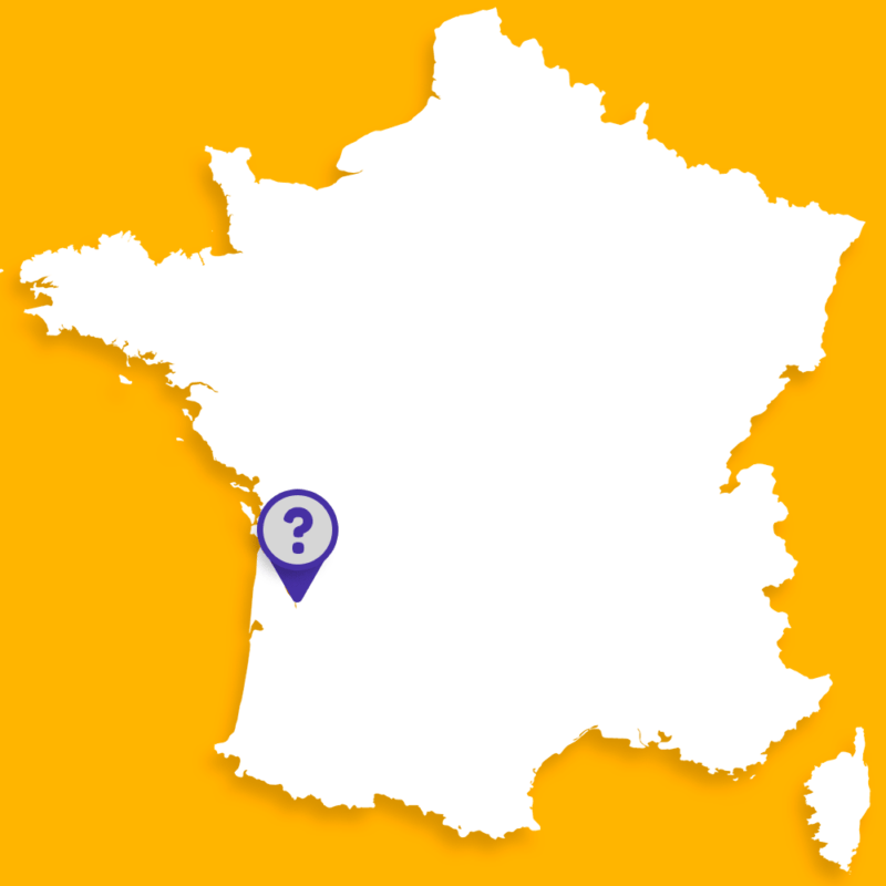 Quelle ville est située à cet endroit de la carte de France ?