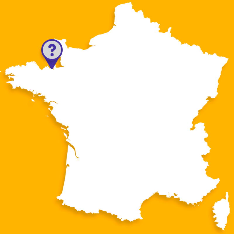 Quelle ville est située à cet endroit de la carte de France ?