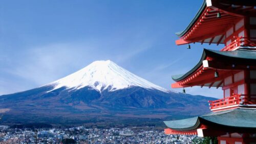 Le Mont Fuji au Japon est un volcan.