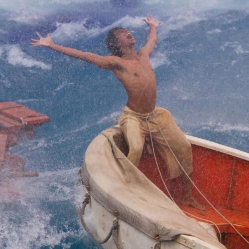 Dans le film l’Odyssée de Pi, avec quel animal un jeune homme doit-il cohabiter sur un radeau ? 