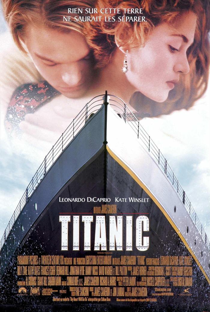 En quelle année le film Titanic de James Cameron est-il sorti au cinéma ? 