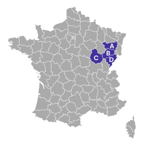 Lequel de ces départements est les Vosges (88) ? 