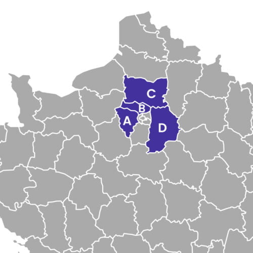 Lequel de ces départements représente les Yvelines (78) ? 